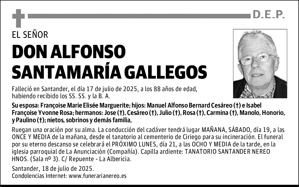 DON ALFONSO SANTAMARÍA GALLEGOS