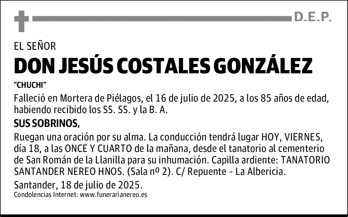 DON JESÚS COSTALES GONZÁLEZ