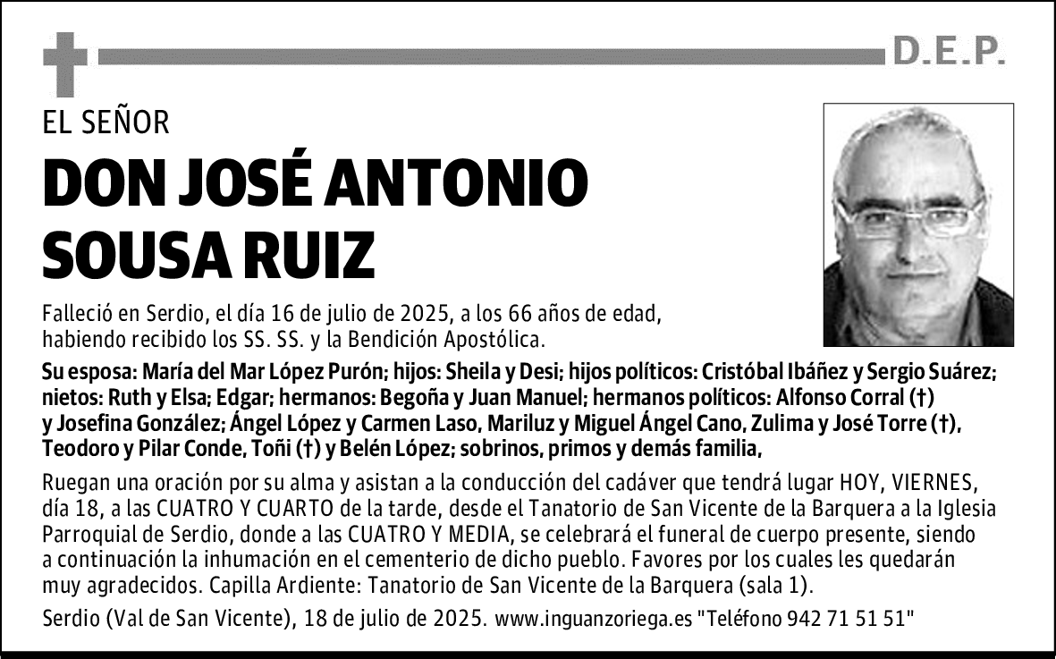 DON JOSÉ ANTONIO SOUSA RUIZ