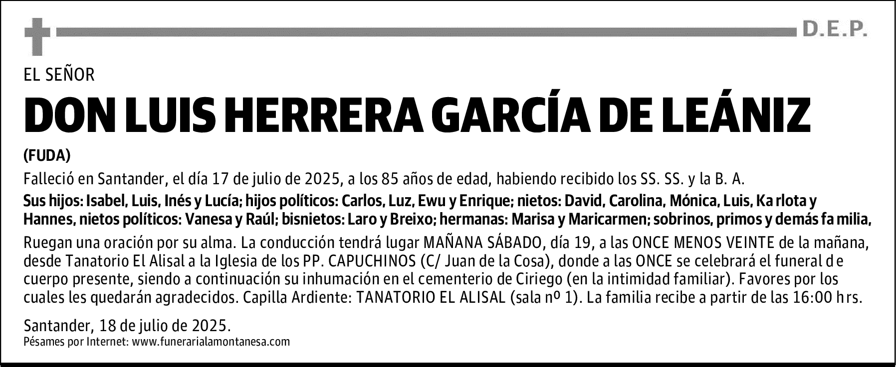 DON LUIS HERRERA GARCÍA DE LEÁNIZ