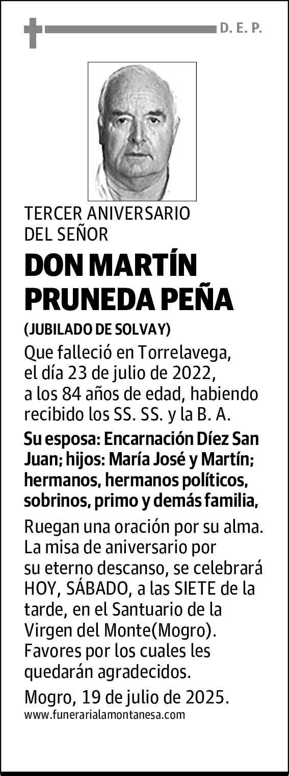 DON MARTÍN PRUNEDA PEÑA