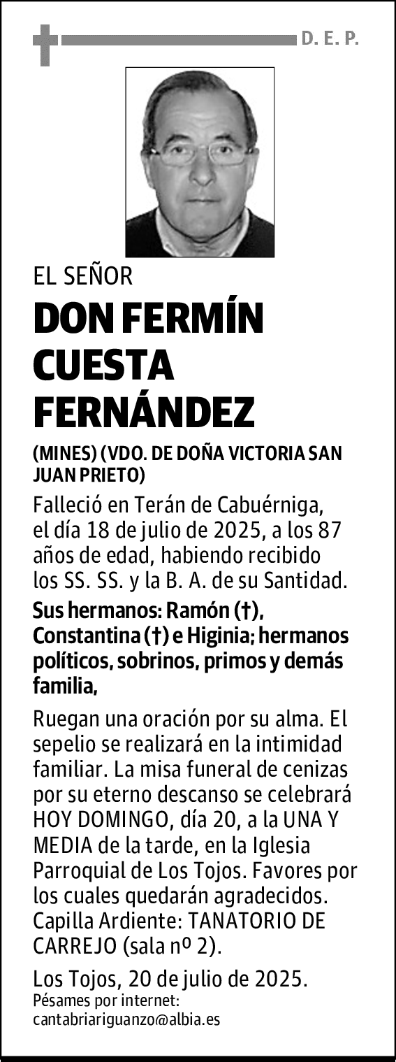 DON FERMÍN CUESTA FERNÁNDEZ