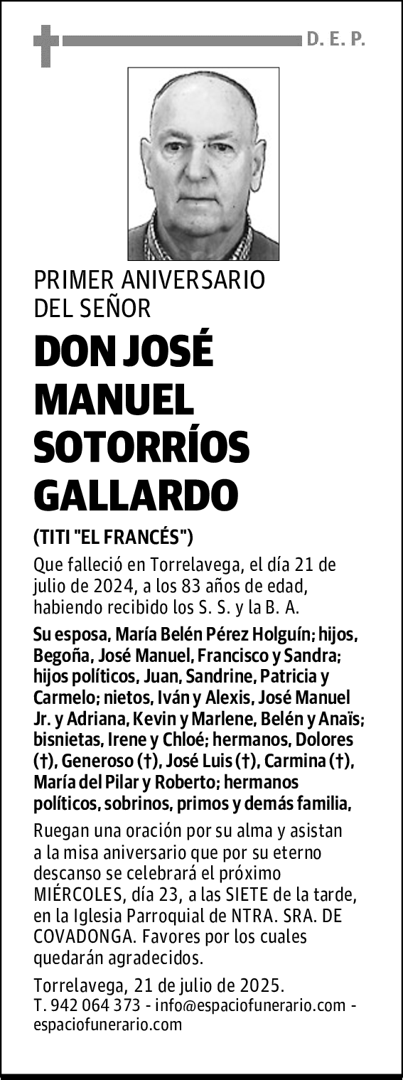 DON JOSÉ MANUEL SOTORRIOS GALLARDO
