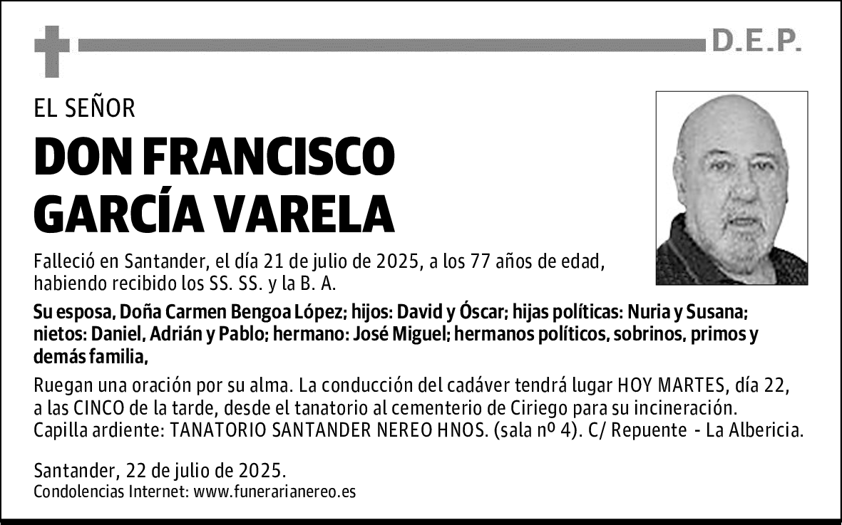 DON FRANCISCO GARCÍA VARELA