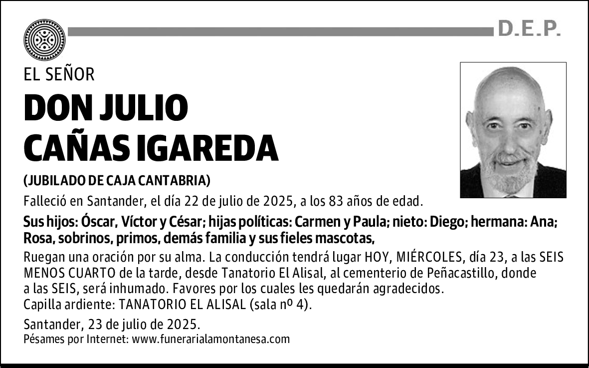 DON JULIO CAÑAS IGAREDA