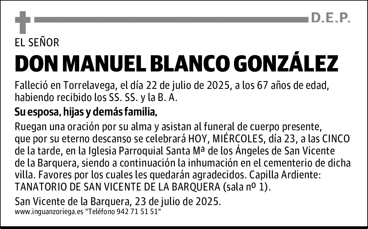 DON MANUEL BLANCO GONZÁLEZ