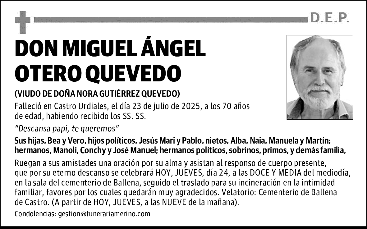 DON MIGUEL ÁNGEL OTERO QUEVEDO