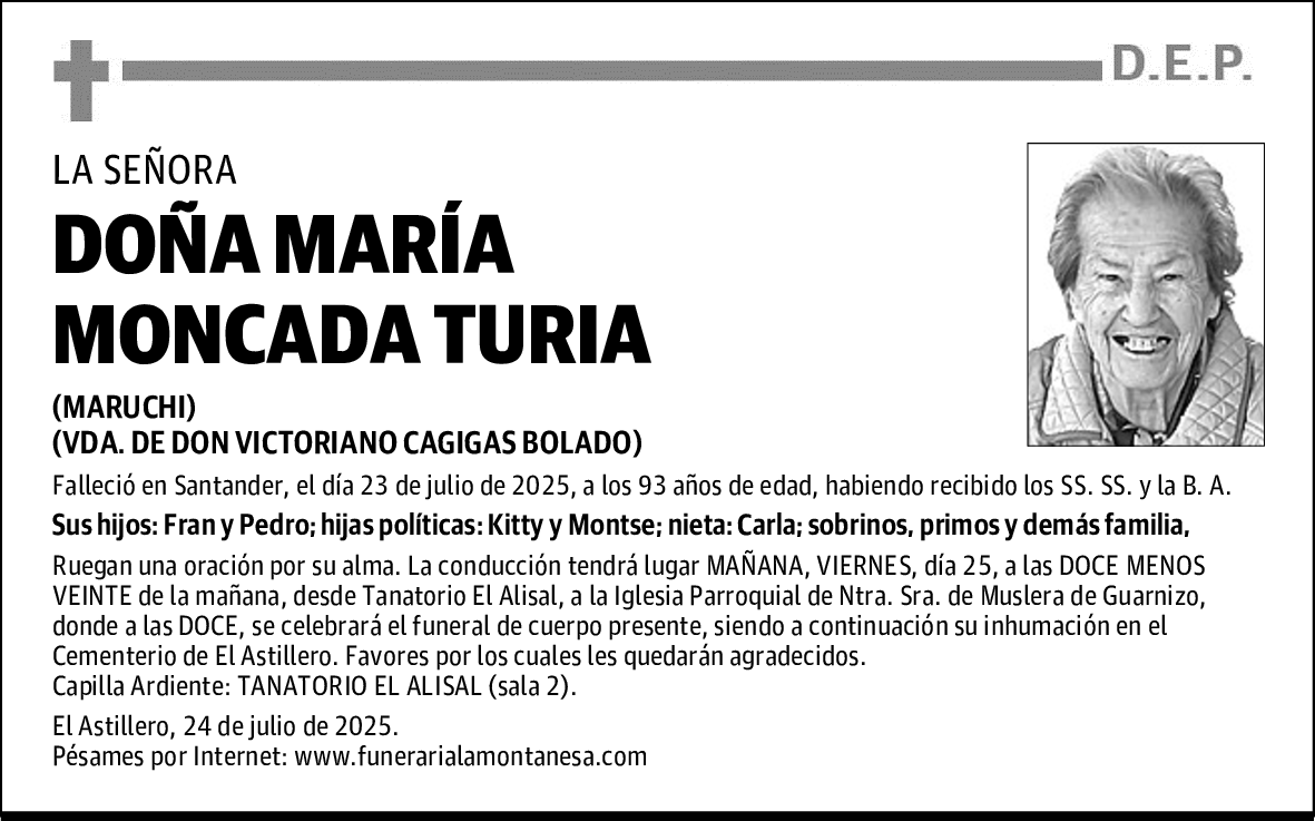 DOÑA MARÍA MONCADA TURIA