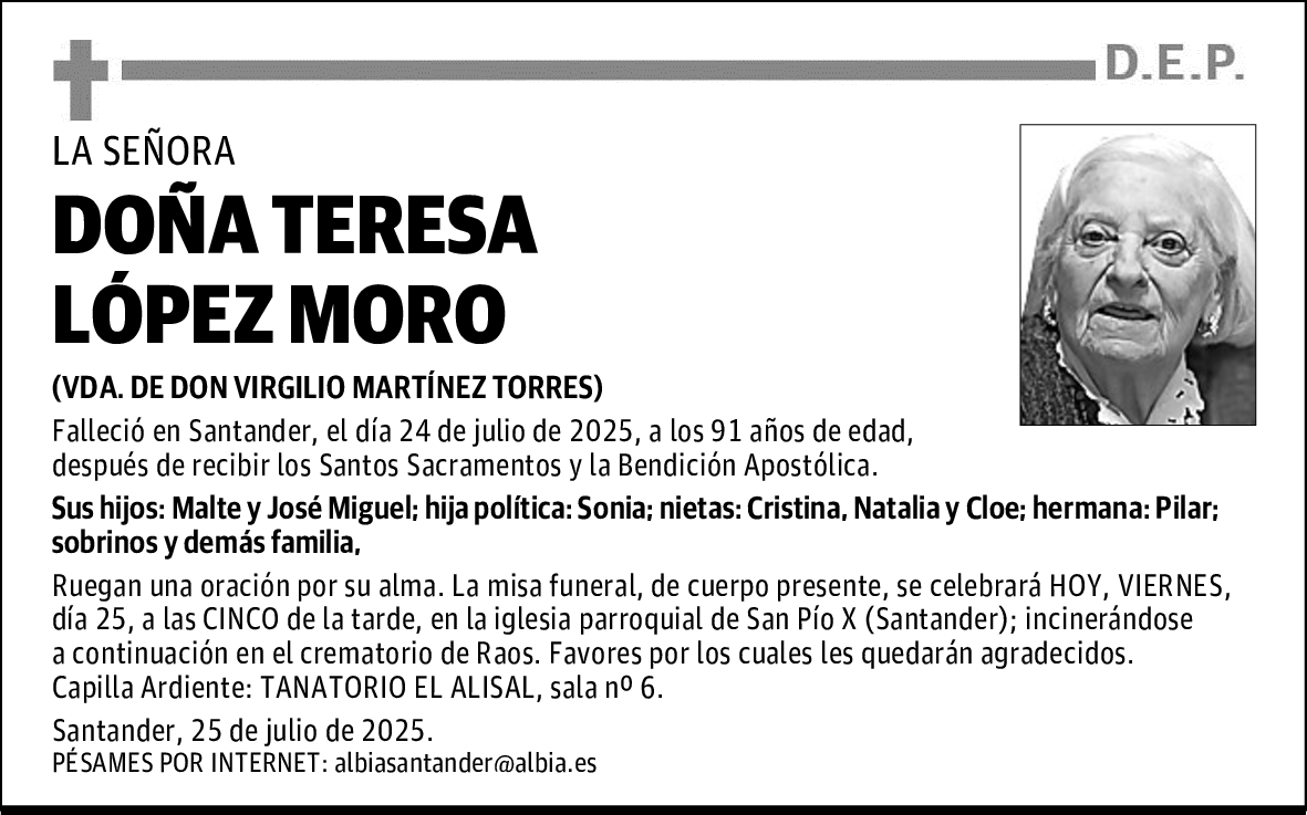 DOÑA TERESA LÓPEZ MORO