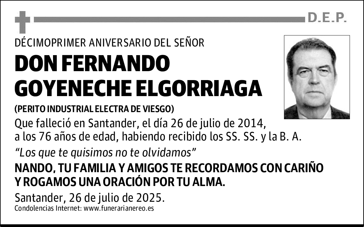 DON FERNANDO GOYENECHE ELGORRIAGA