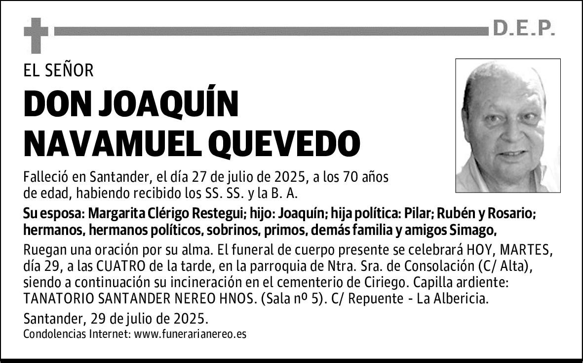 DON JOAQUÍN NAVAMUEL QUEVEDO