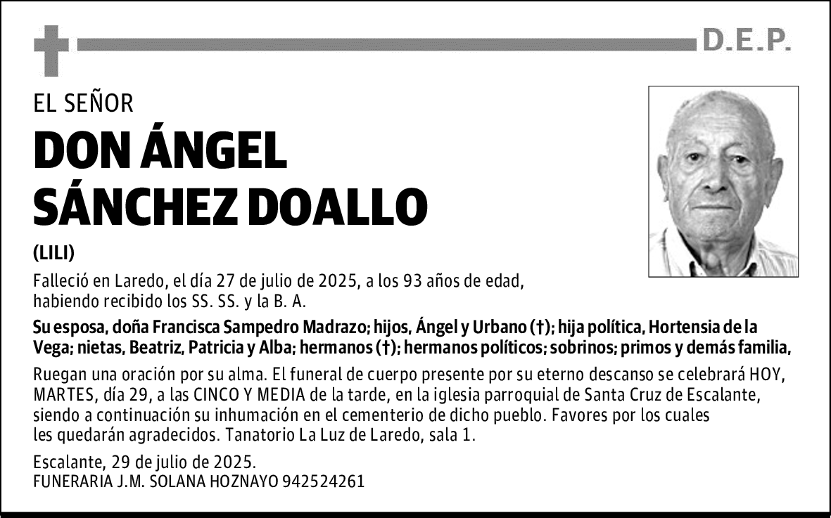 DON ÁNGEL SÁNCHEZ DOALLO