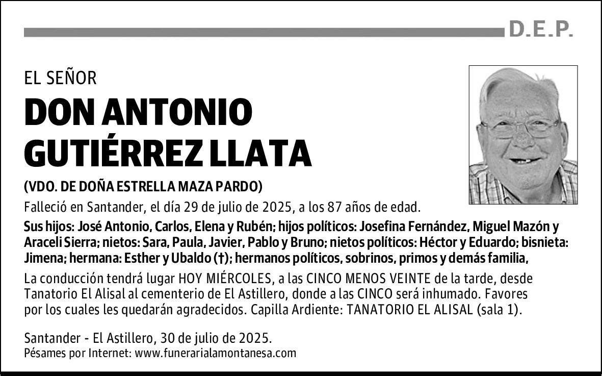 DON ANTONIO GUTIÉRREZ LLATA