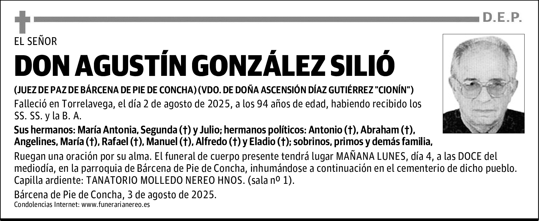 DON AGUSTÍN GONZÁLEZ SILIÓ