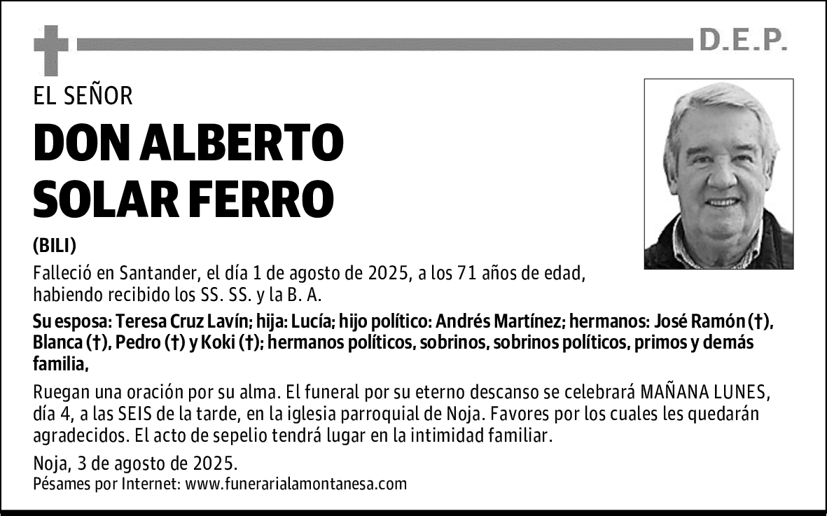 DON ALBERTO SOLAR FERRO