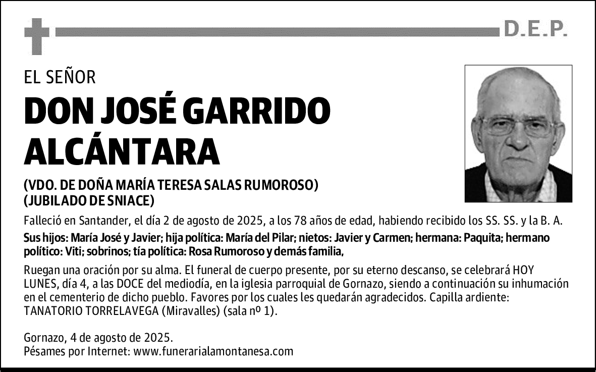 DON JOSÉ GARRIDO ALCÁNTARA