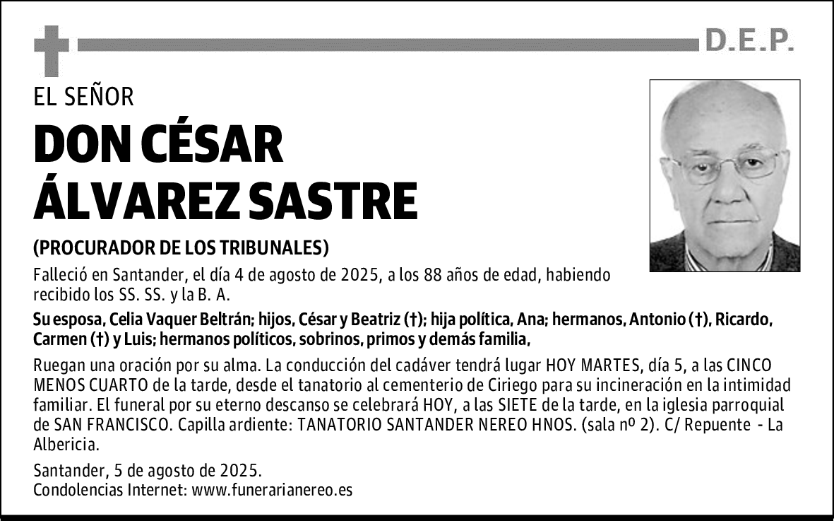 DON CÉSAR ÁLVAREZ SASTRE