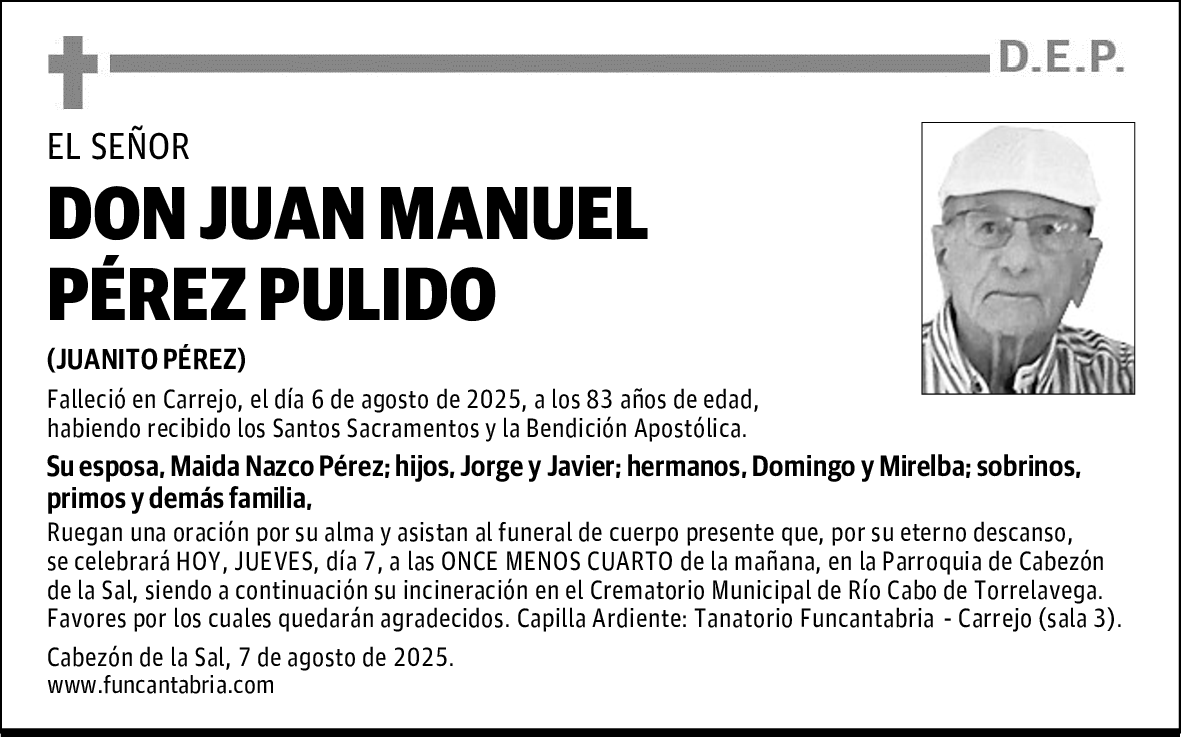 DON JUAN MANUEL PÉREZ PULIDO