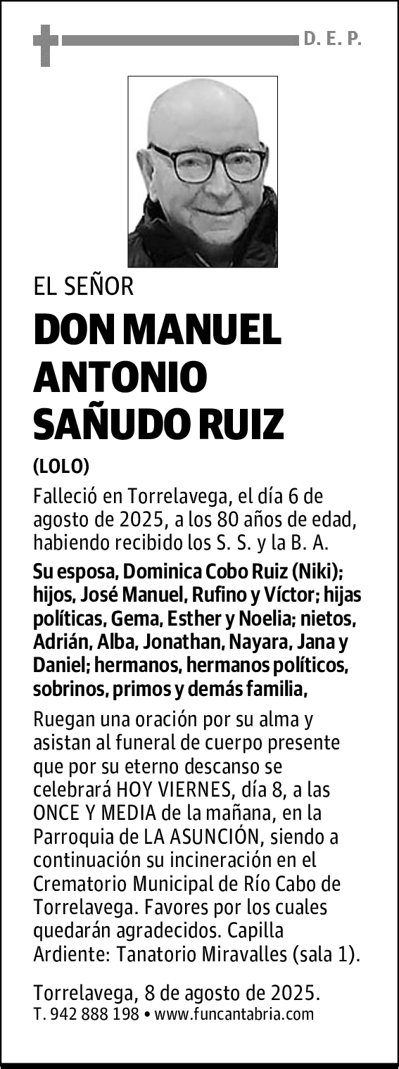 DON MANUEL ANTONIO SAÑUDO RUIZ