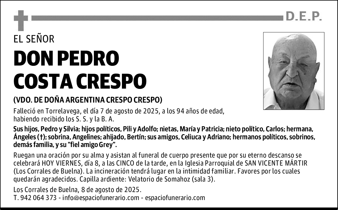 DON PEDRO COSTA CRESPO