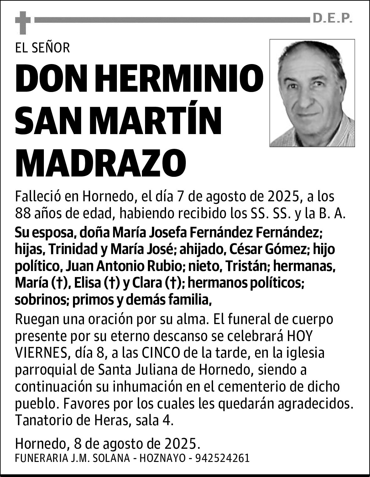 DON HERMINIO SAN MARTÍN MADRAZO