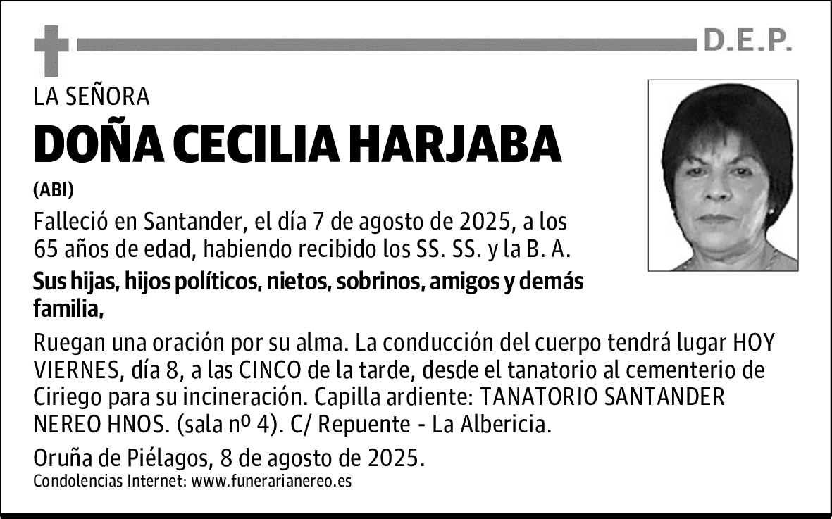 DOÑA CECILIA HARJABA