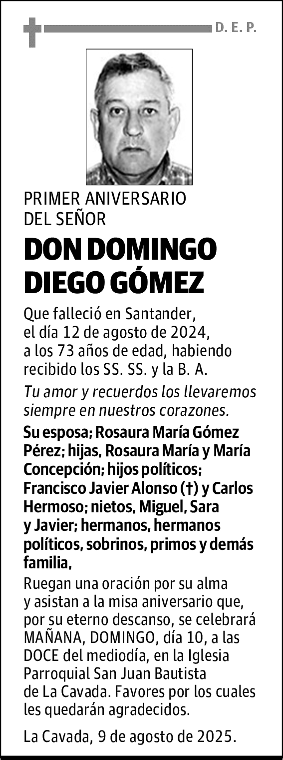 DON DOMINGO DIEGO GÓMEZ