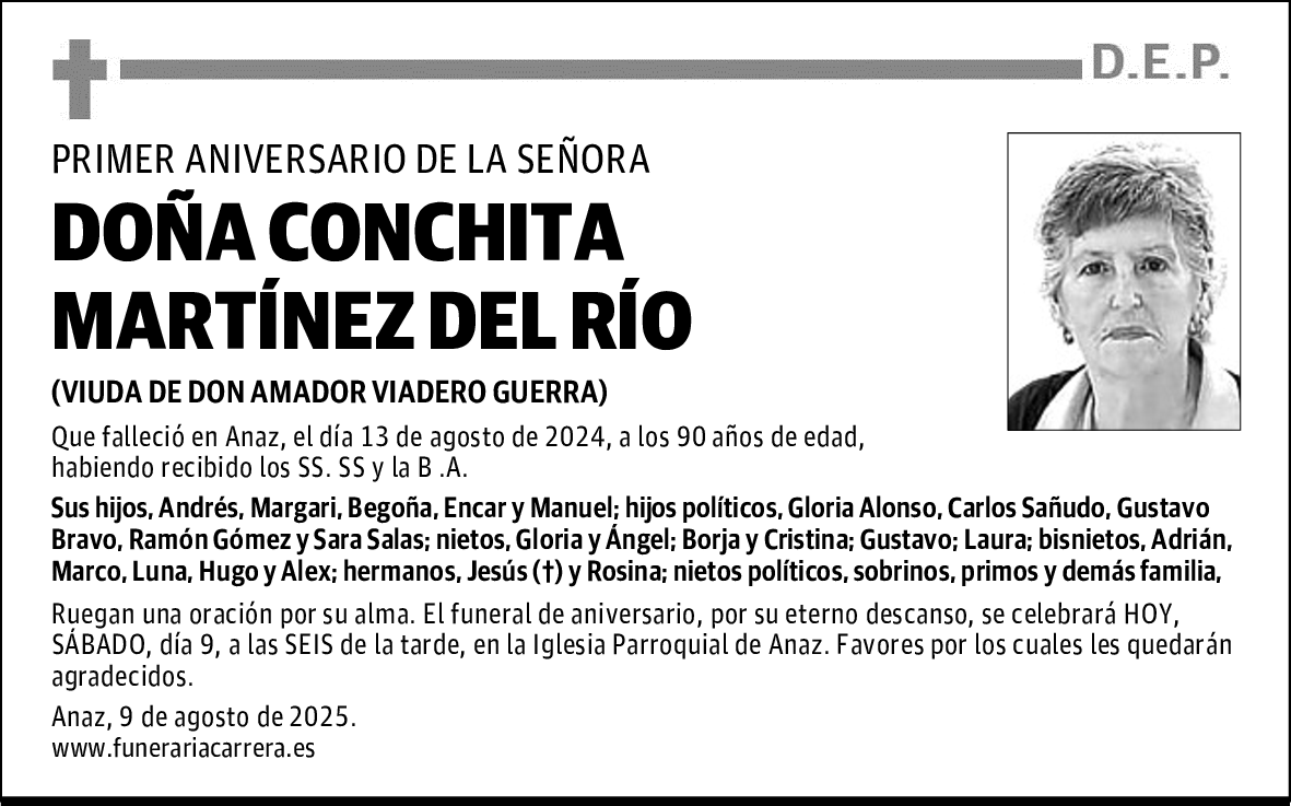 DOÑA CONCHITA MARTÍNEZ DEL RÍO