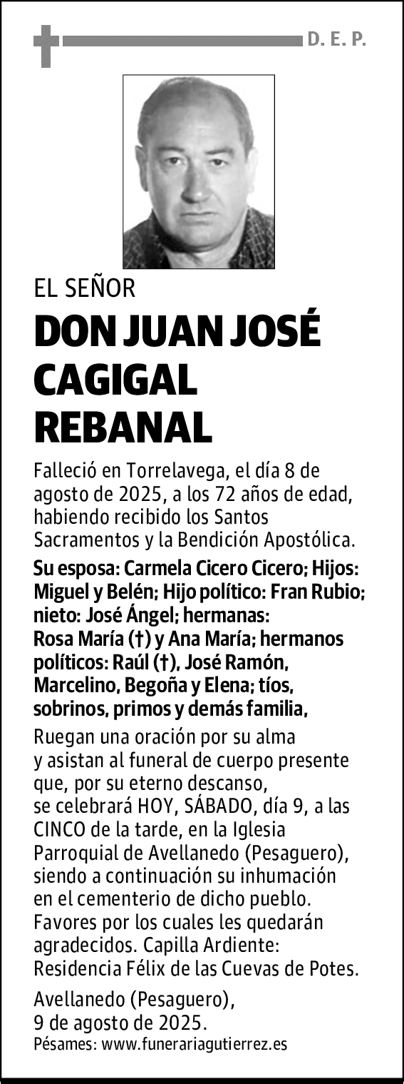 DON JUAN JOSÉ CAGIGAL REBANAL