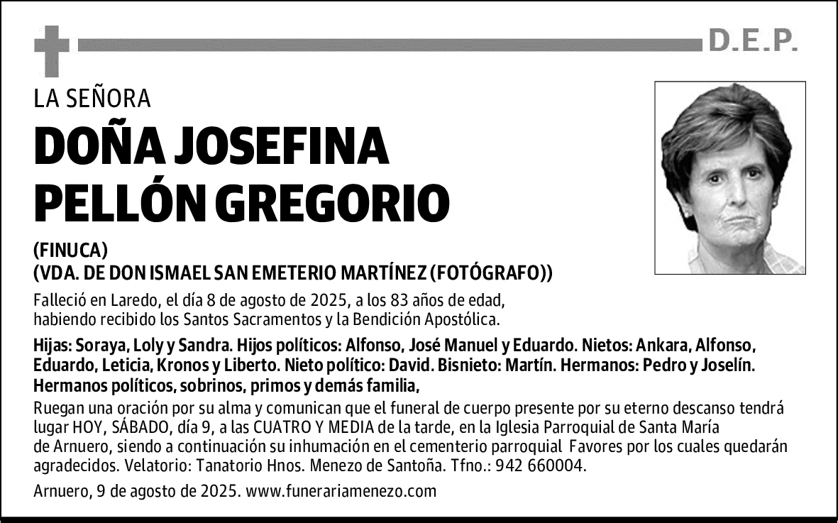 DOÑA JOSEFINA PELLÓN GREGORIO