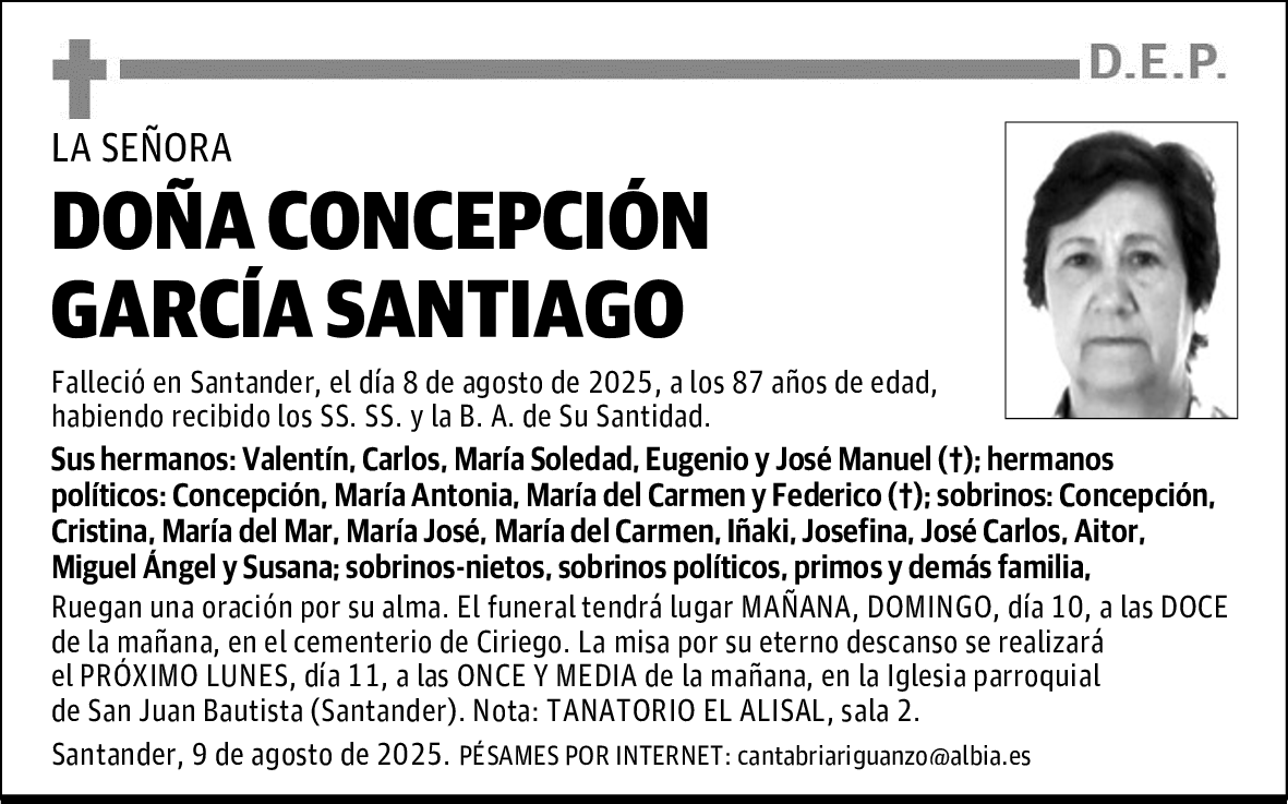 DOÑA CONCEPCIÓN GARCÍA SANTIAGO