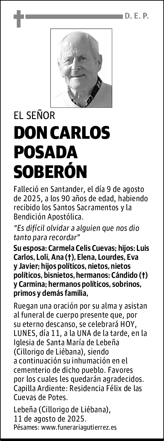 DON CARLOS POSADA SOBERÓN