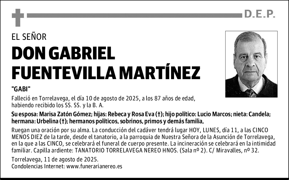 DON GABRIEL FUENTEVILLA MARTÍNEZ