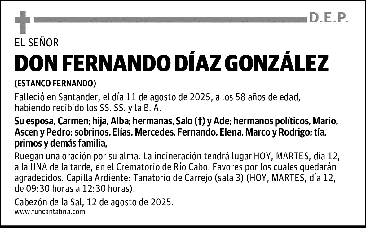 DON FERNANDO DÍAZ GONZÁLEZ