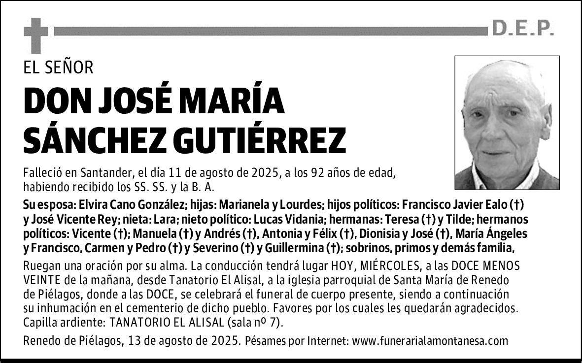DON JOSÉ MARÍA SÁNCHEZ GUTIÉRREZ
