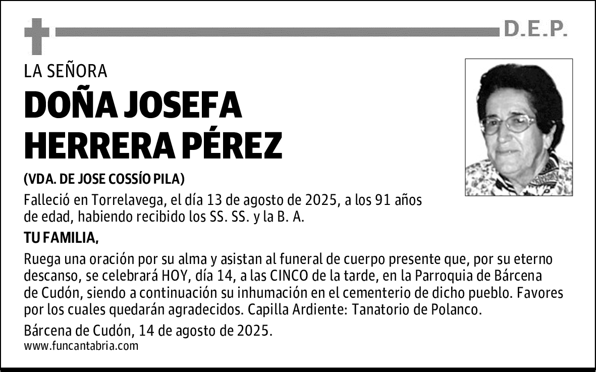 DOÑA JOSEFA HERRERA PÉREZ