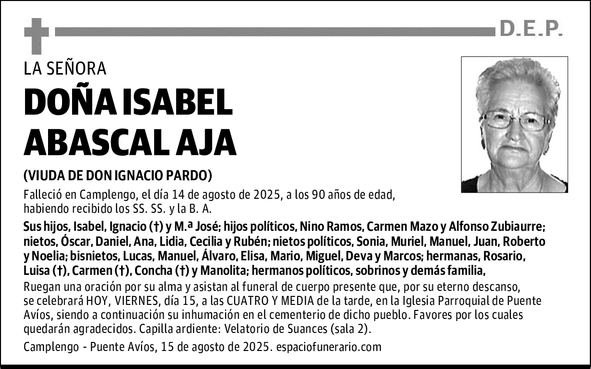 DOÑA ISABEL ABASCAL AJA