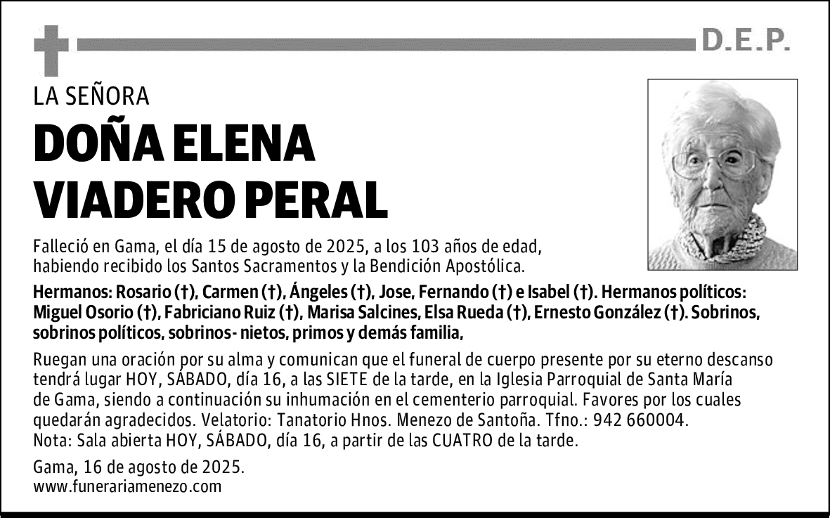 DOÑA ELENA VIADERO PERAL