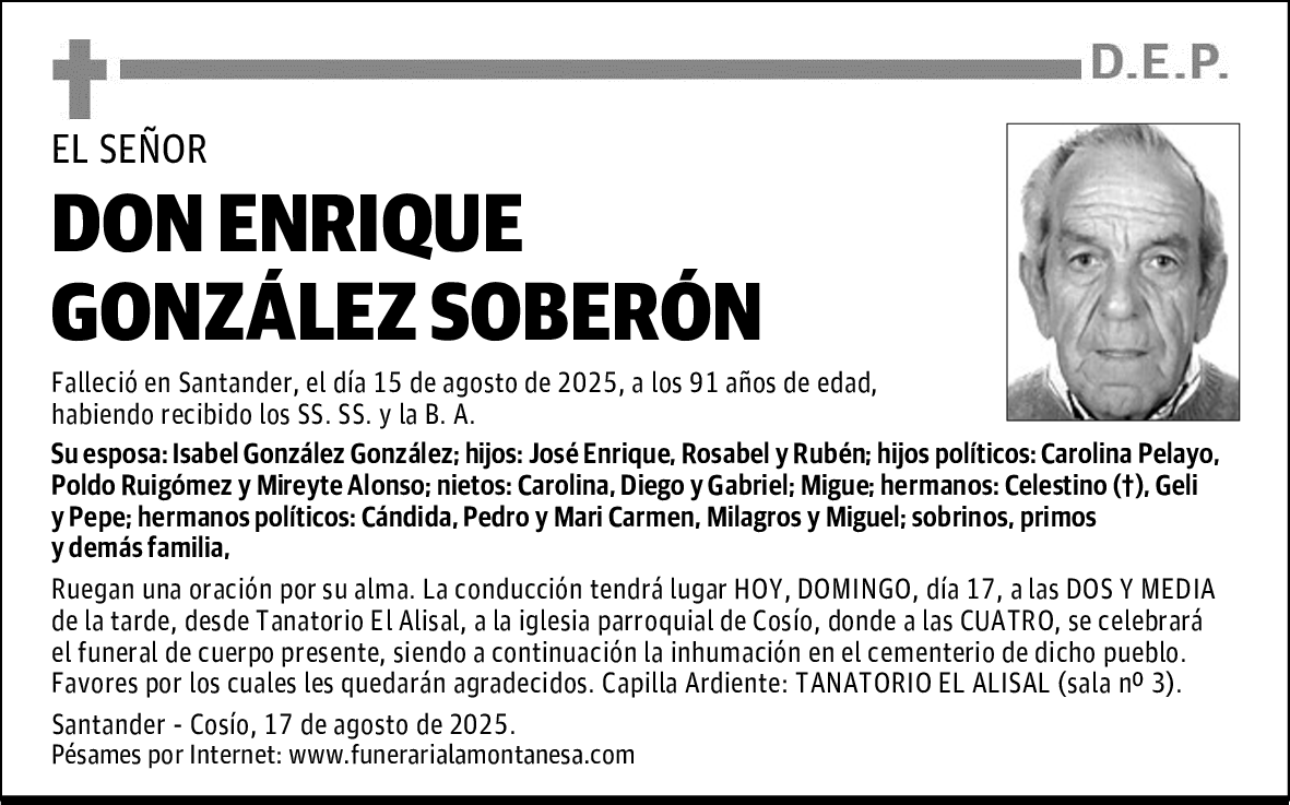 DON ENRIQUE GONZÁLEZ SOBERÓN