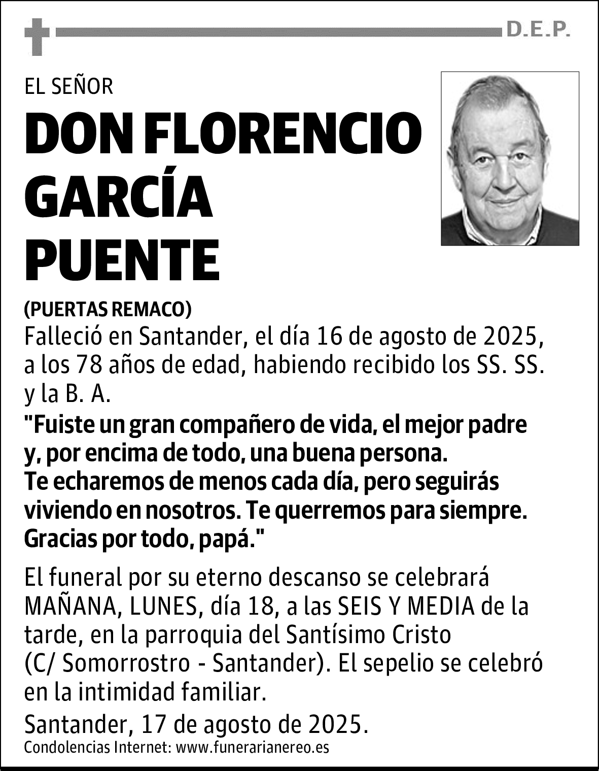 DON FLORENCIO GARCÍA PUENTE
