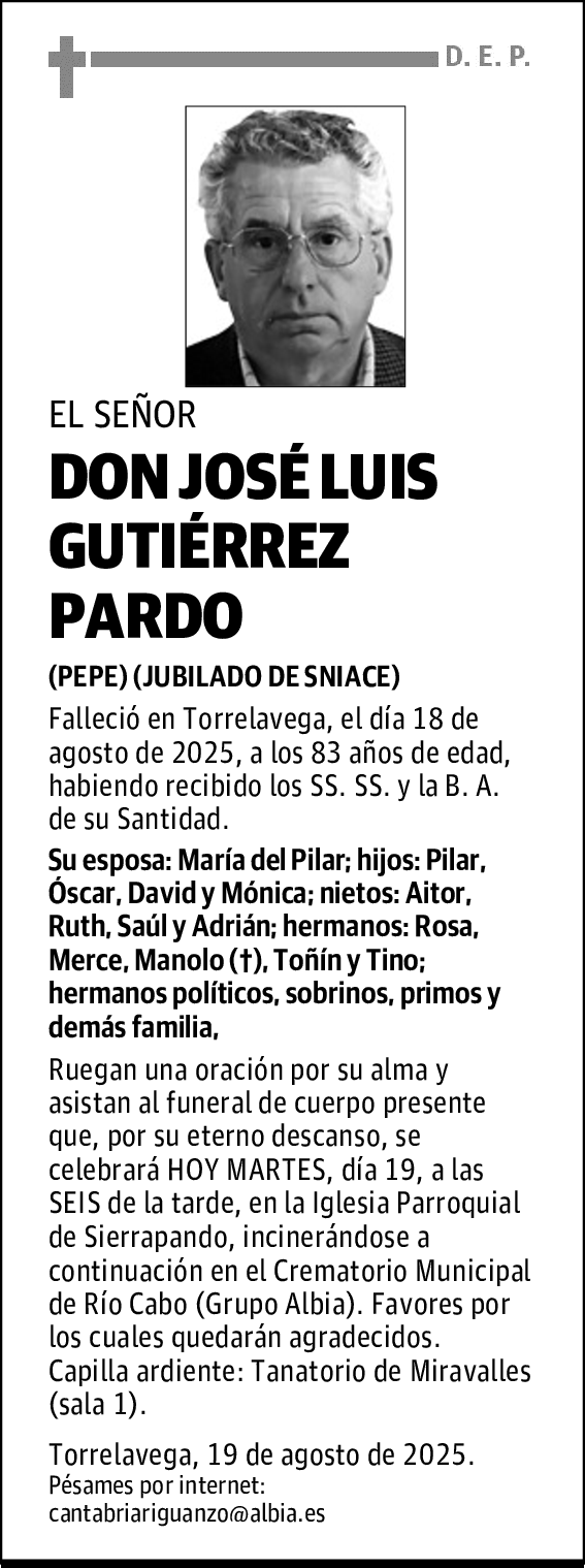 DON JOSÉ LUIS GUTIÉRREZ PARDO