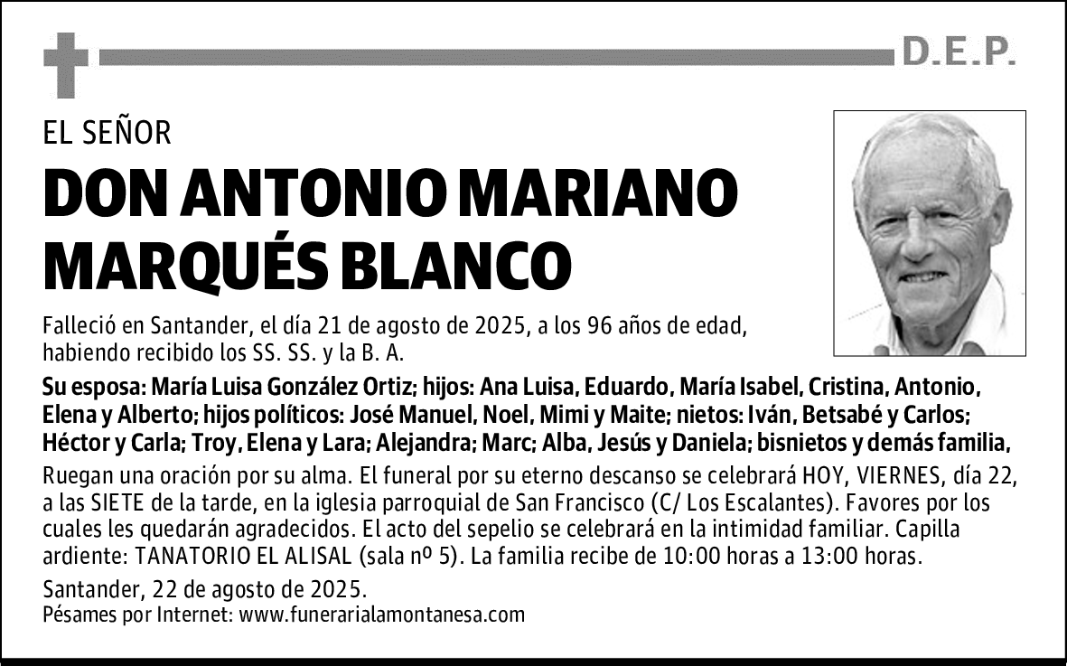 DON ANTONIO MARIANO MARQUÉS BLANCO