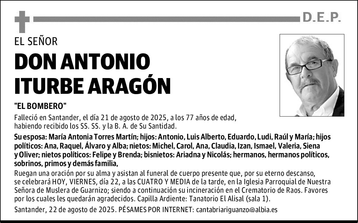 DON ANTONIO ITURBE ARAGÓN