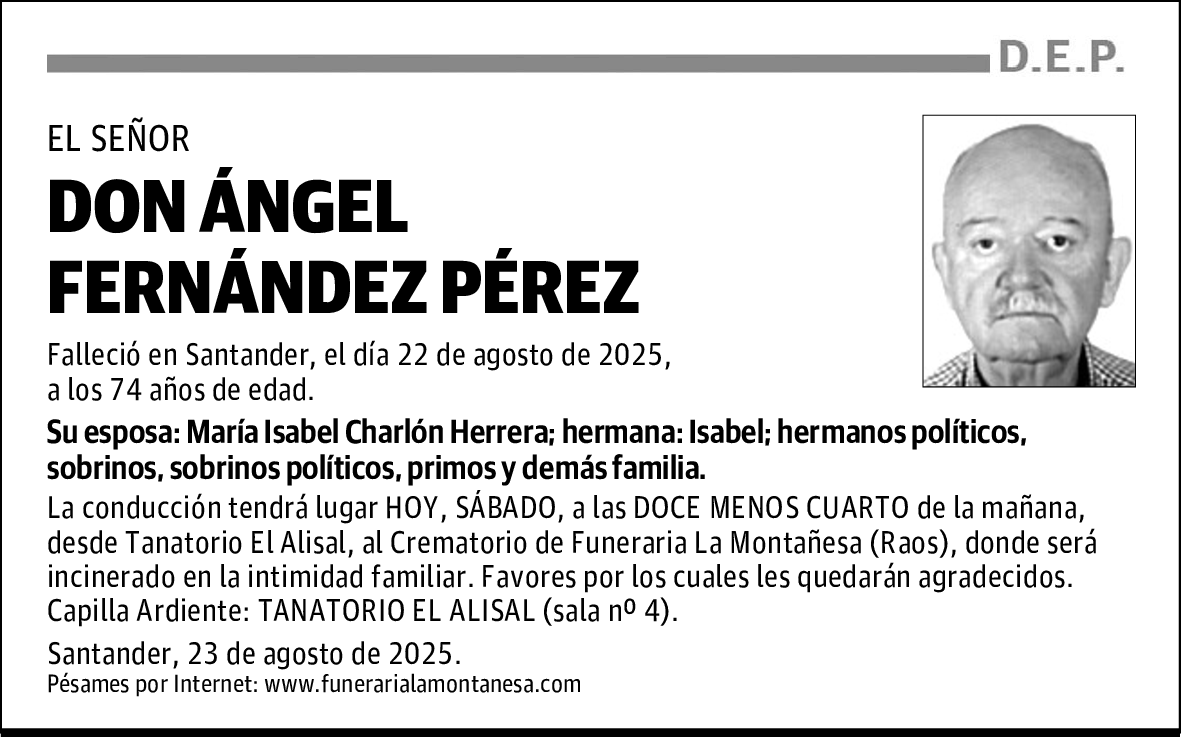 DON ÁNGEL FERNÁNDEZ PÉREZ