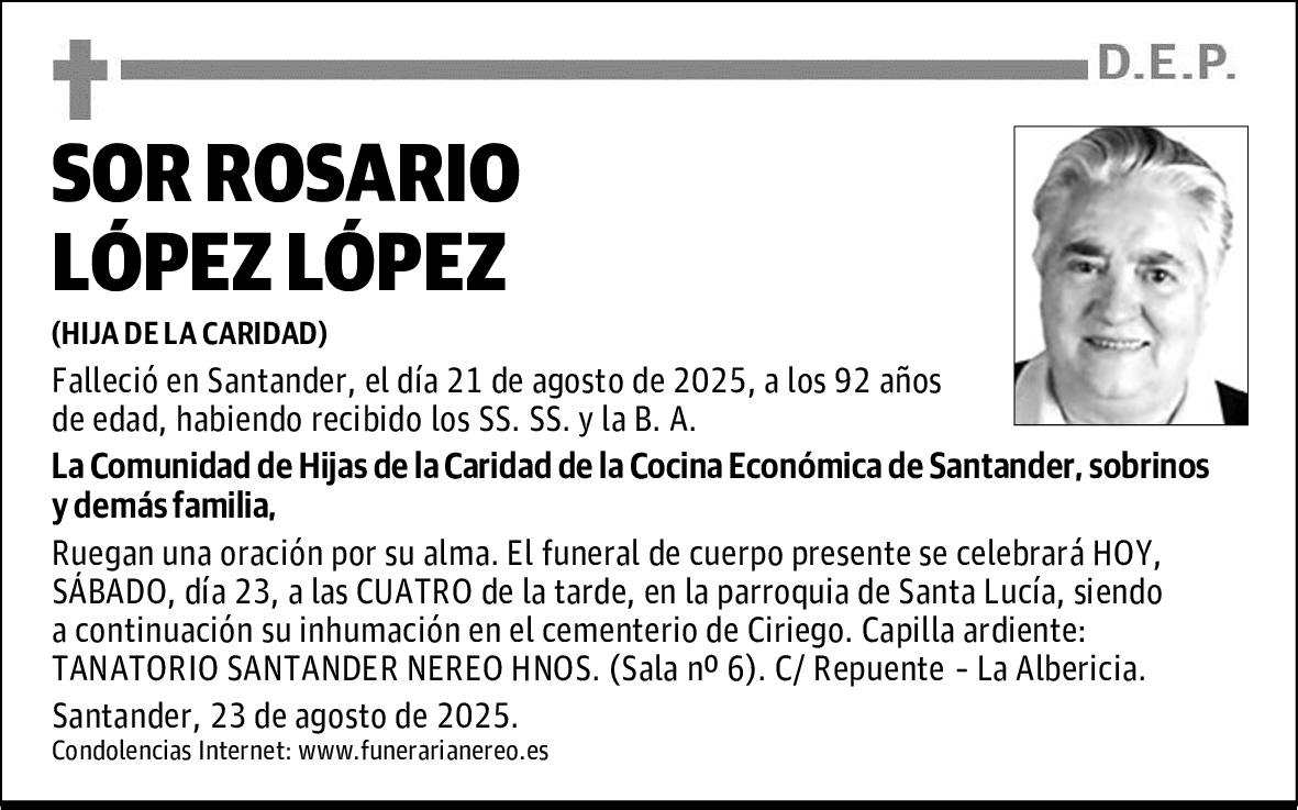 SOR ROSARIO LÓPEZ LÓPEZ