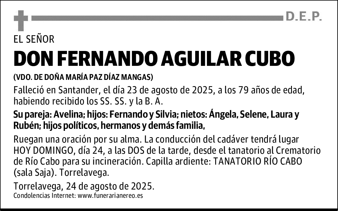 DON FERNANDO AGUILAR CUBO