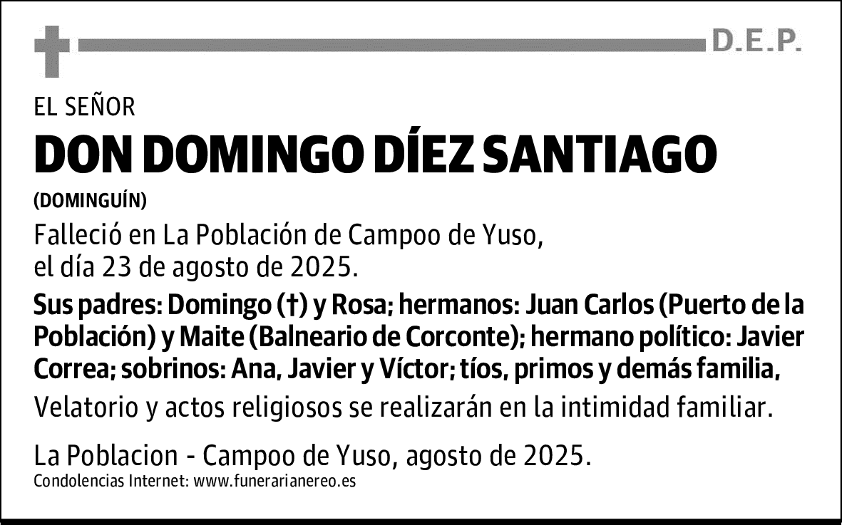 DON DOMINGO DÍEZ SANTIAGO