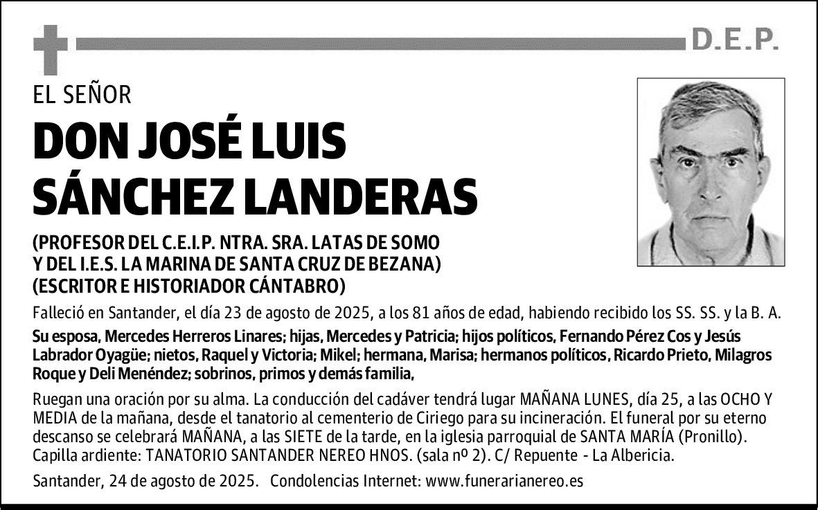 DON JOSÉ LUIS SÁNCHEZ LANDERAS