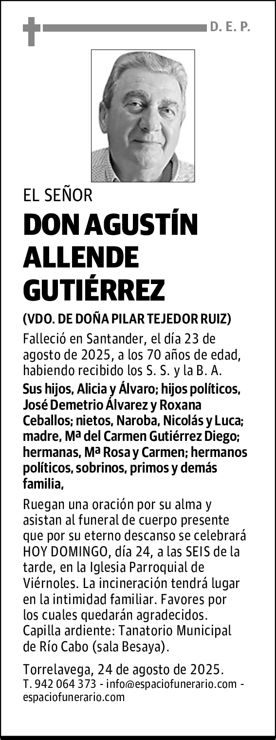DON AGUSTÍN ALLENDE GUTIÉRREZ