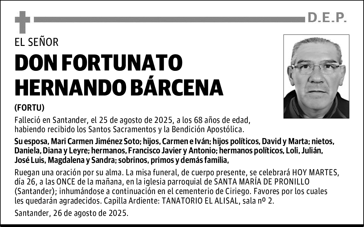 DON FORTUNATO HERNANDO BÁRCENA